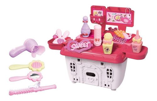 Mini Salão De Beleza Brinquedo Princesa Fashion Cabelo Músic