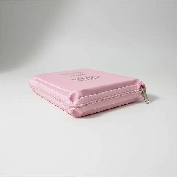 Bíblia Sagrada Letra Grande Com Harpa Com Zíper Cor Rosa