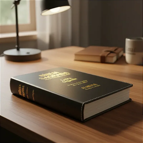 Bíblia Sagrada Letra Hipergigante Com Harpa Cor Preta Igreja