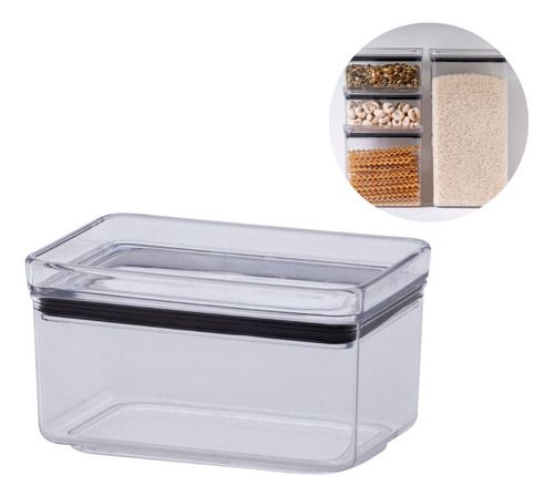 Pote Hermético 580ml Organiza Comida Cozinha Acrilico Empilh