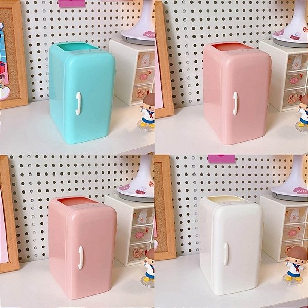 Organizador Para Mesa Caneta Acessórios Mini Geladeira