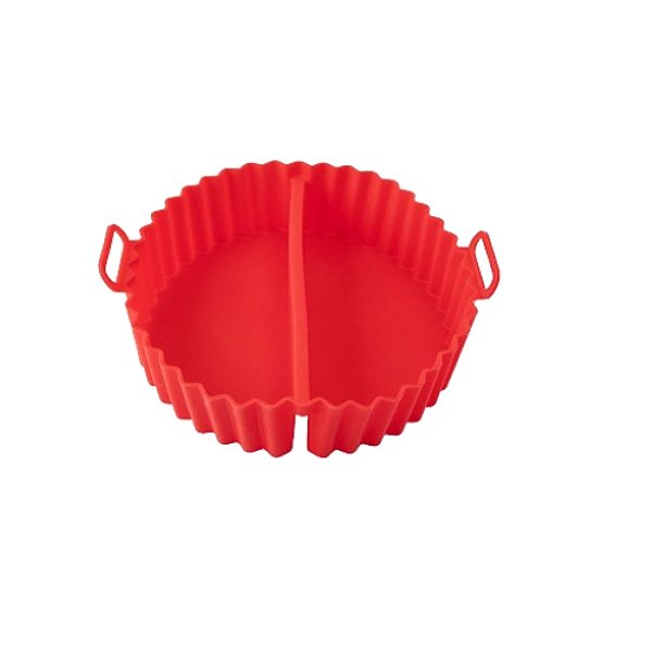 Forma de Silicone Duas Divisórias Fritadeira 20,5cmx19,5cmx5cm