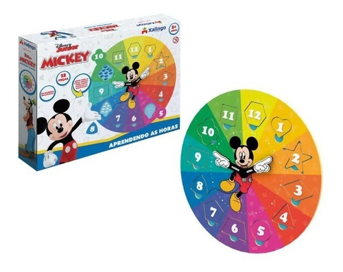 Aprendendo As Horas Com Relógio Do Mickey Mouse Pedagógico