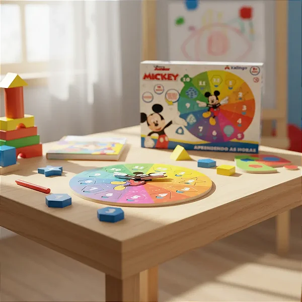 Aprendendo As Horas Com Relógio Do Mickey Mouse Pedagógico