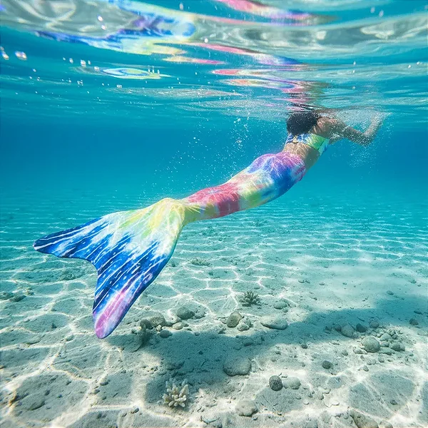 Cauda de Sereia Completa Super Confortável para Nadar