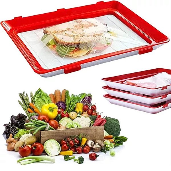 Bandeja Preservação Conservar Alimentos Frios Reutilizável