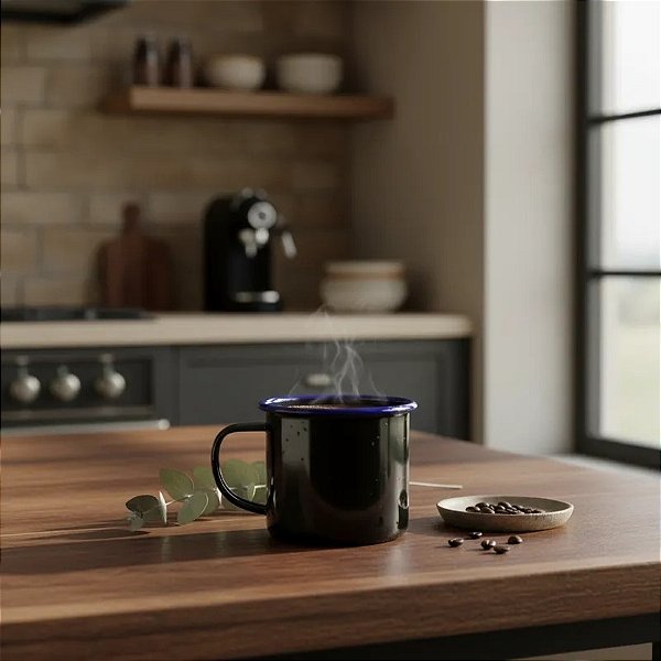 Caneca De Metal Esmaltada Agata De 150ml