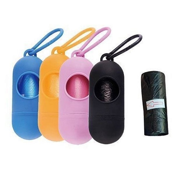 Kit Cata Caca Porta-saquinhos Higiênicos P/ Cães Com Refil
