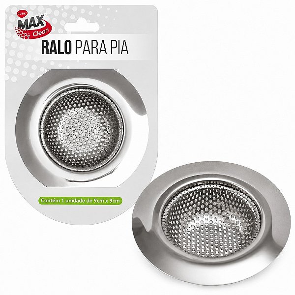 Ralo Para Pia De Cozinha Aço Inox 9x9x2cm