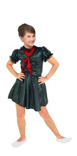 Fantasia Monica Bruxinha Turma Bruxa Infantil Vestido Preto