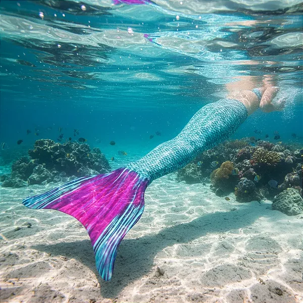 Cauda de Sereia Completa Super Confortável para Nadar Tais