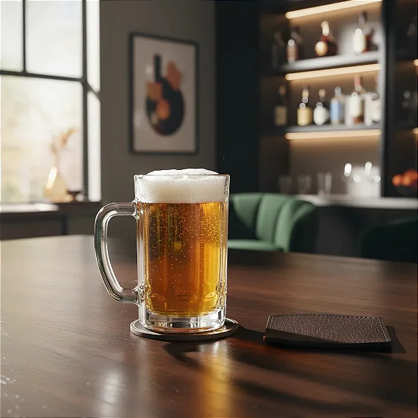 Kit 2 Caneca De Chopp Em Vidro 400ml