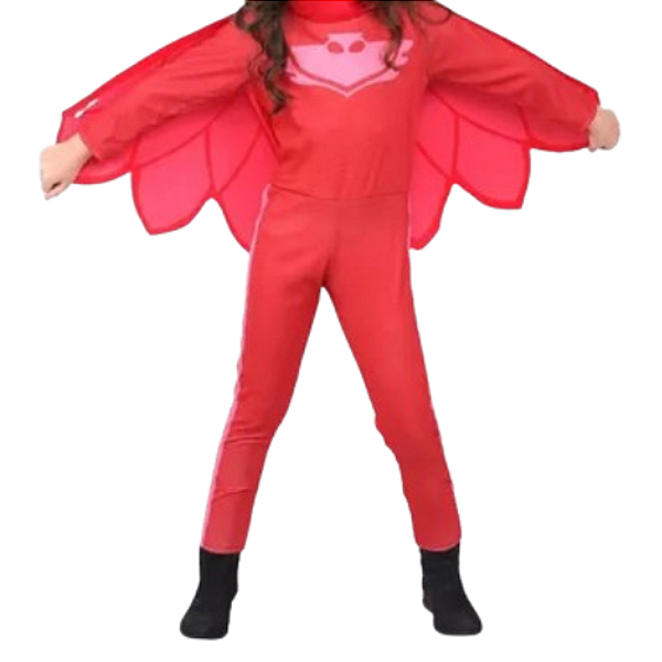 Fantasia PJ Masks Menina Corujita Owlette Longa Luxo