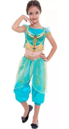 Fantasia Jasmine Disney Filme Aladdin Infantil Princesa