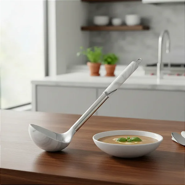 Concha De Mármore Aço Inox