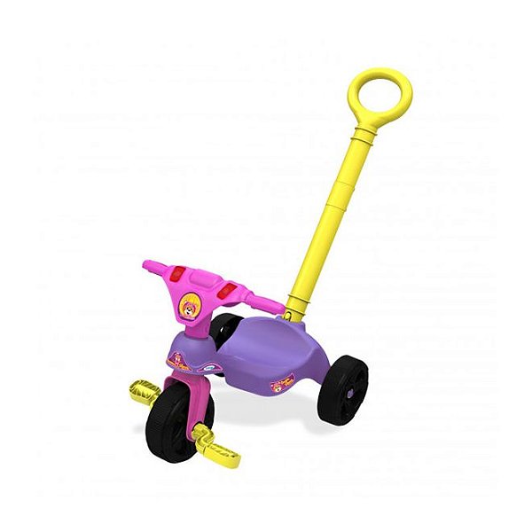 Triciclo Infantil Velotrol Motoca Brinquedo Com Empurrador Cor