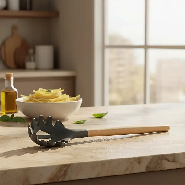 Pegador de Massas Cabo Madeira