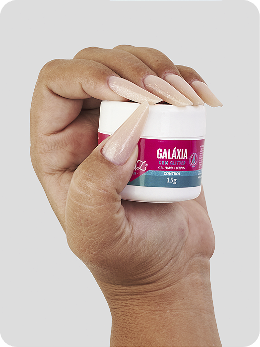 gel hard com glitter - control e autonivelante - 15g