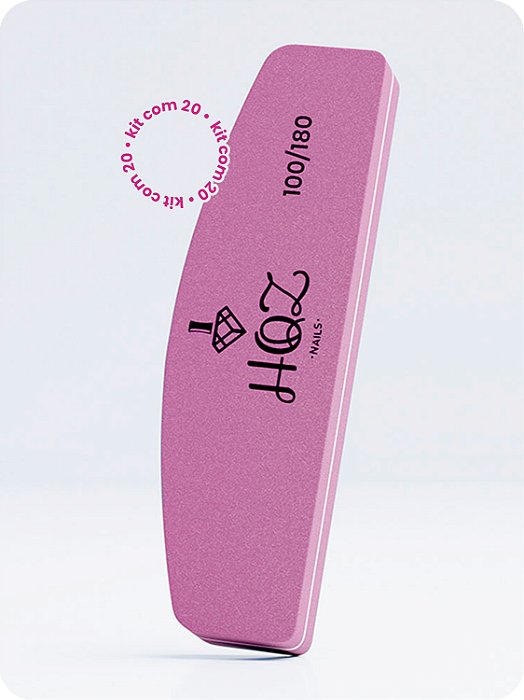 meu kit polimento - 20 mini lixas buffer 100/180 hqz nails