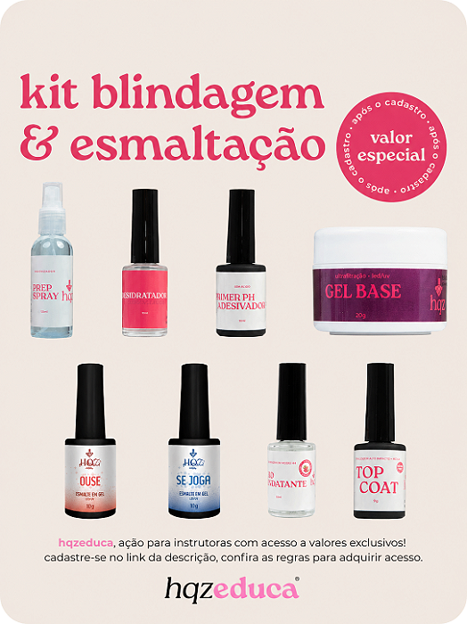 meu kit hqz educa - blindagem e esmaltação