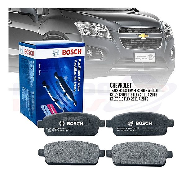 Jg Pastilha Freio Gm Cruze Tracker Lt Ltz - Traseira Bosch