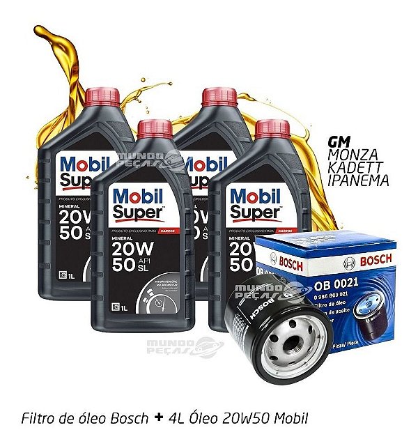 Kit Troca De Óleo Monza Kadett Ipanema Efi Bosch Mobil