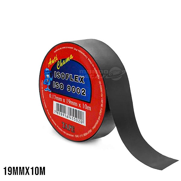 Fita Isolante Anti Chama Isoflex 19mm X 10m 10 unidades