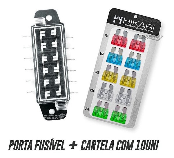 Caixa Porta Fusivel Universal Automotivo 6 Vias Fueltech Mta