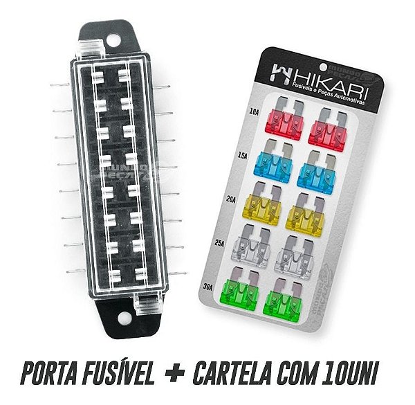 Caixa Porta Fusivel Universal Automotivo 8 Vias Fueltech Mta