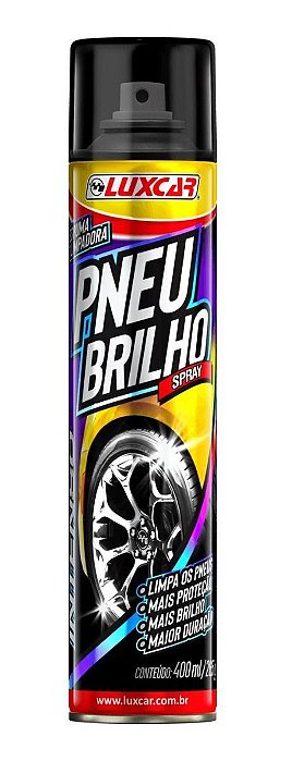 Pretinho Pneu Spray Luxcar Brilho E Protecao Por Mais Tempo