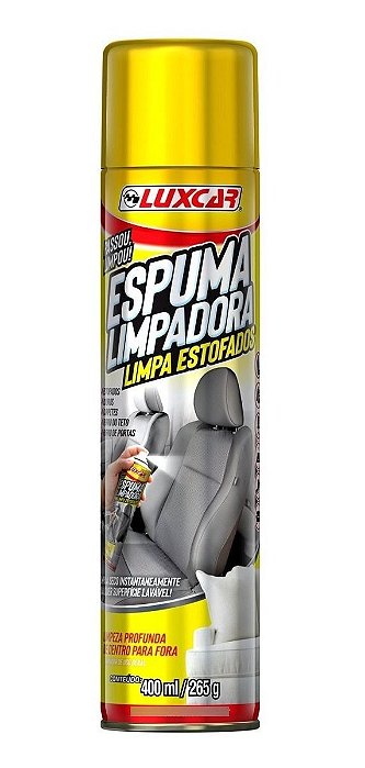 Spray Espuma Limpa Estofado Tecido Couro Carpete Luxcar