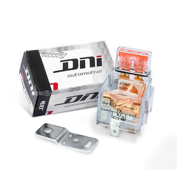 Relé Auxiliar Com Led 40a 12v Dni8101