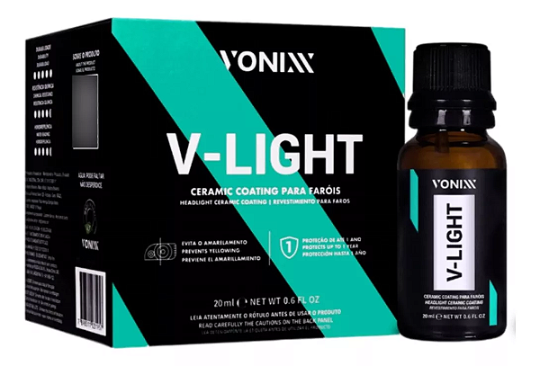 Vitrificador Para Faróis V-light 20ml Vonixx Revestimento