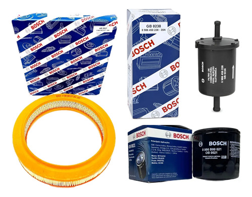 Kit Filtros Bosch Ar Óleo Combustivel Monza Kadett Ipanema