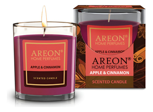 Vela Aromática Perfumada Areon Candle 120g Apple & Cinnamon