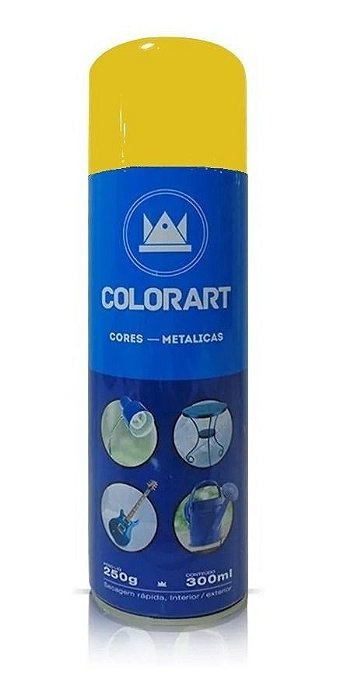 Tinta Spray Amarelo Metálico Colorart 300ml