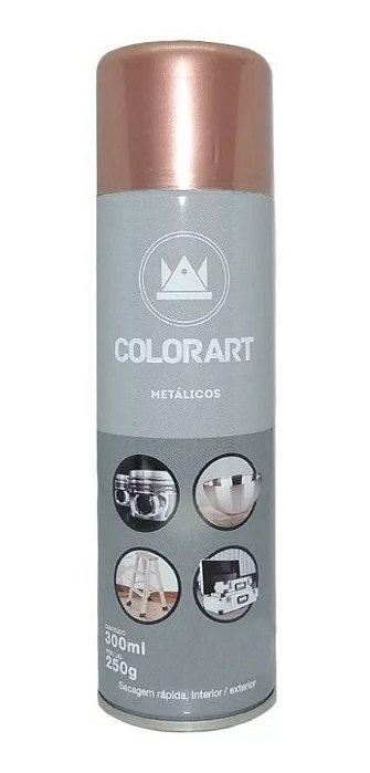 Tinta Spray Colorart Metálicos Ouro Rose