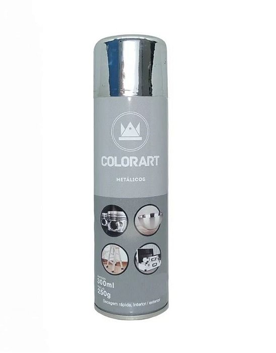 Tinta Spray Cromada - Tinta Metálica Colorart 300ml