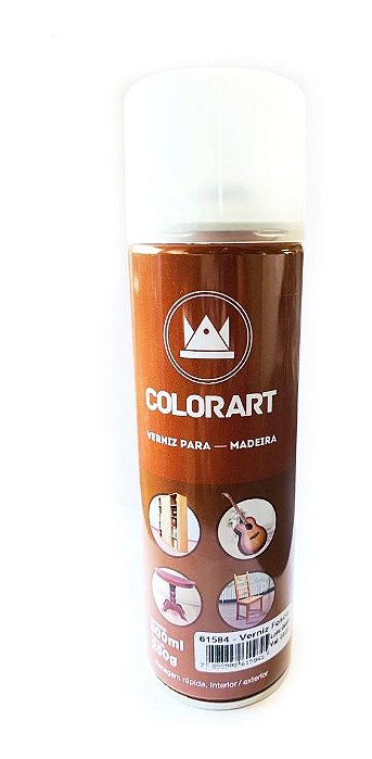 Spray Verniz Fosco Para Madeira Colorart 300ml