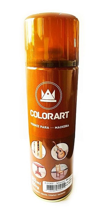 Spray Verniz Mogno Para Madeira Colorart 300ml