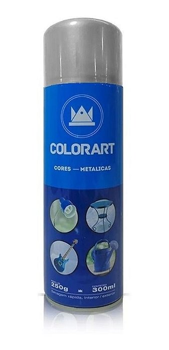 Tinta Spray Prata Lunar Metálico Colorart 300ml