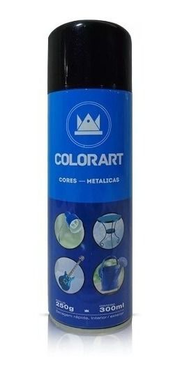 Tinta Spray Preto Metálico Colorart 300ml