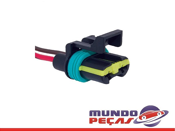 Chicote da Ventoinha do Palio Com Fio de 4,00mm - 2 Vias - Fêmea