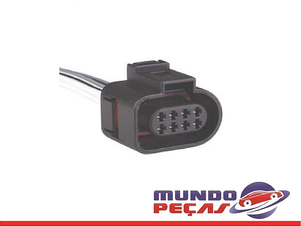 Chicote Motor Trava Elétrica Dianteira Vw Up - 8 Vias - Fêmea - Uni