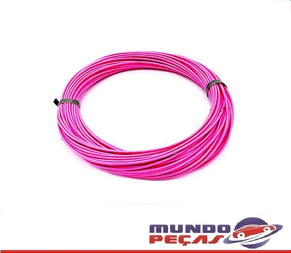 Fio Cabinho Flexível Cobre 1,00mm Rosa TC Cabos