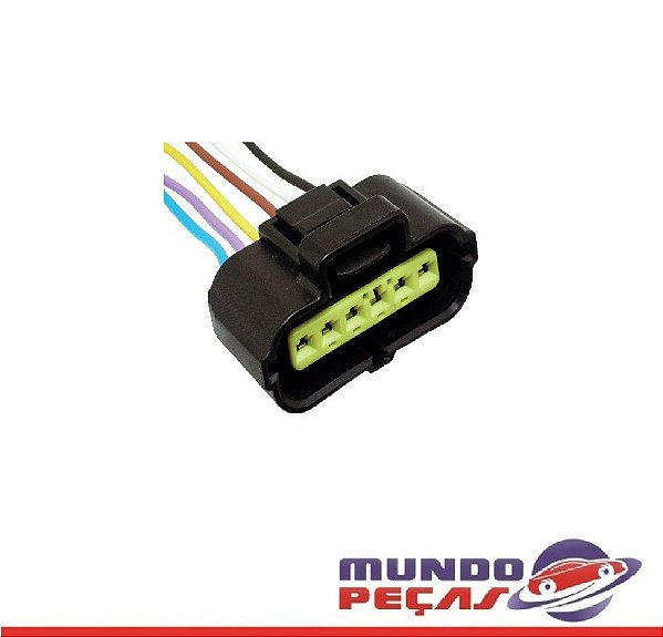 Chicote do Sensor do Fluxo de Ar Fiesta Ka Courier Flange da Bomba de Combustível Superior Fiesta Ka Courier Focus Gas Fiesta Street 02 03 Ecosport - 6 Vias - Fêmea - Uni