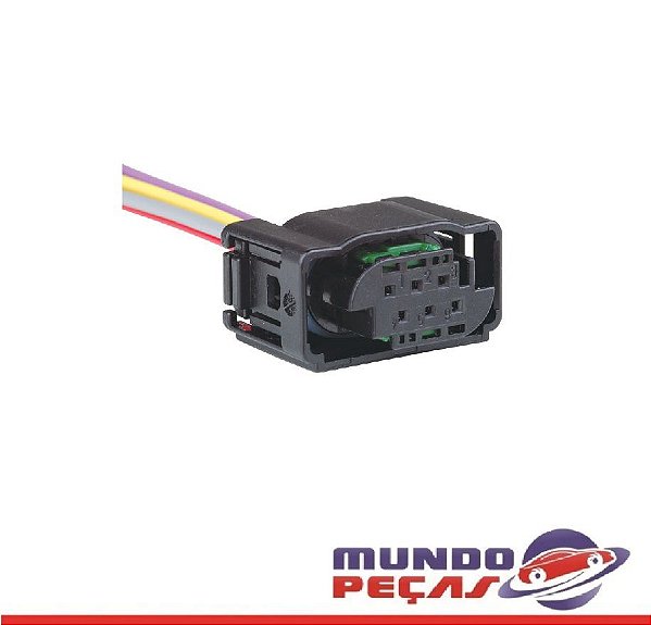 Chicote do Sensor Borboleta Fiat Pedal do Acelerador Mercedes - Benz Bmw - 6 Vias - Fêmea - Uni