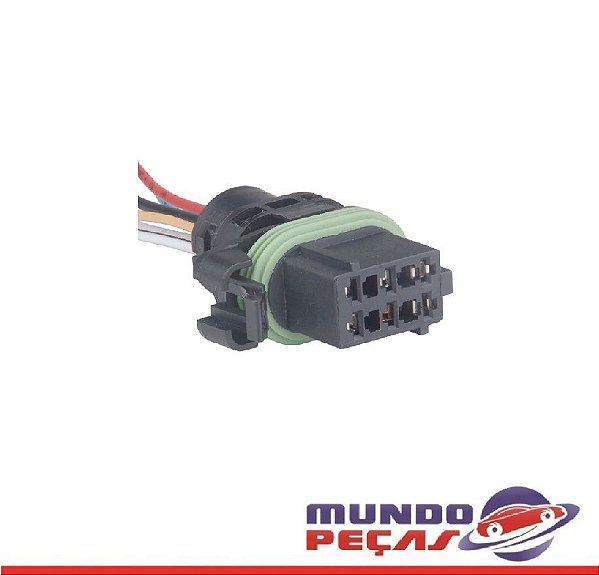 Chicote da Flange da Bomba de Combustivel Superior Scénic Mégane Gás Duster Clio 1.0 1.6 Kangoo 1.0 1.6 - 6 Vias - Fêmea - Uni