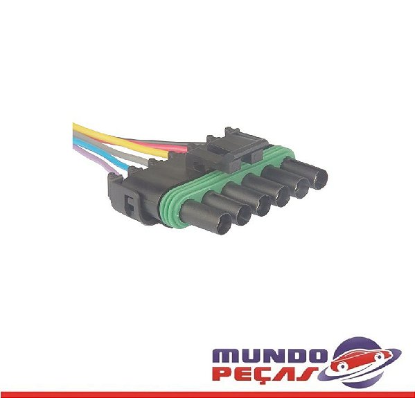 Chicote da Injeção Eletrônica - 6 Vias - Fêmea - Uni