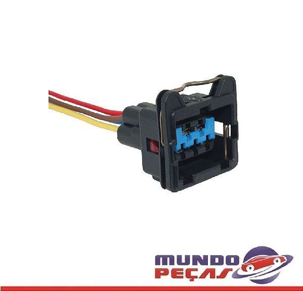 Chicote da Flange Bomba de Combustivel Superior Fiesta Ka Courier Interruptor do Radiador Escort Zetec - 5 Vias - Fêmea - Uni